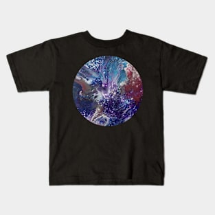 Acrylic pouring Sea Dragon - Fluid art painting Kids T-Shirt